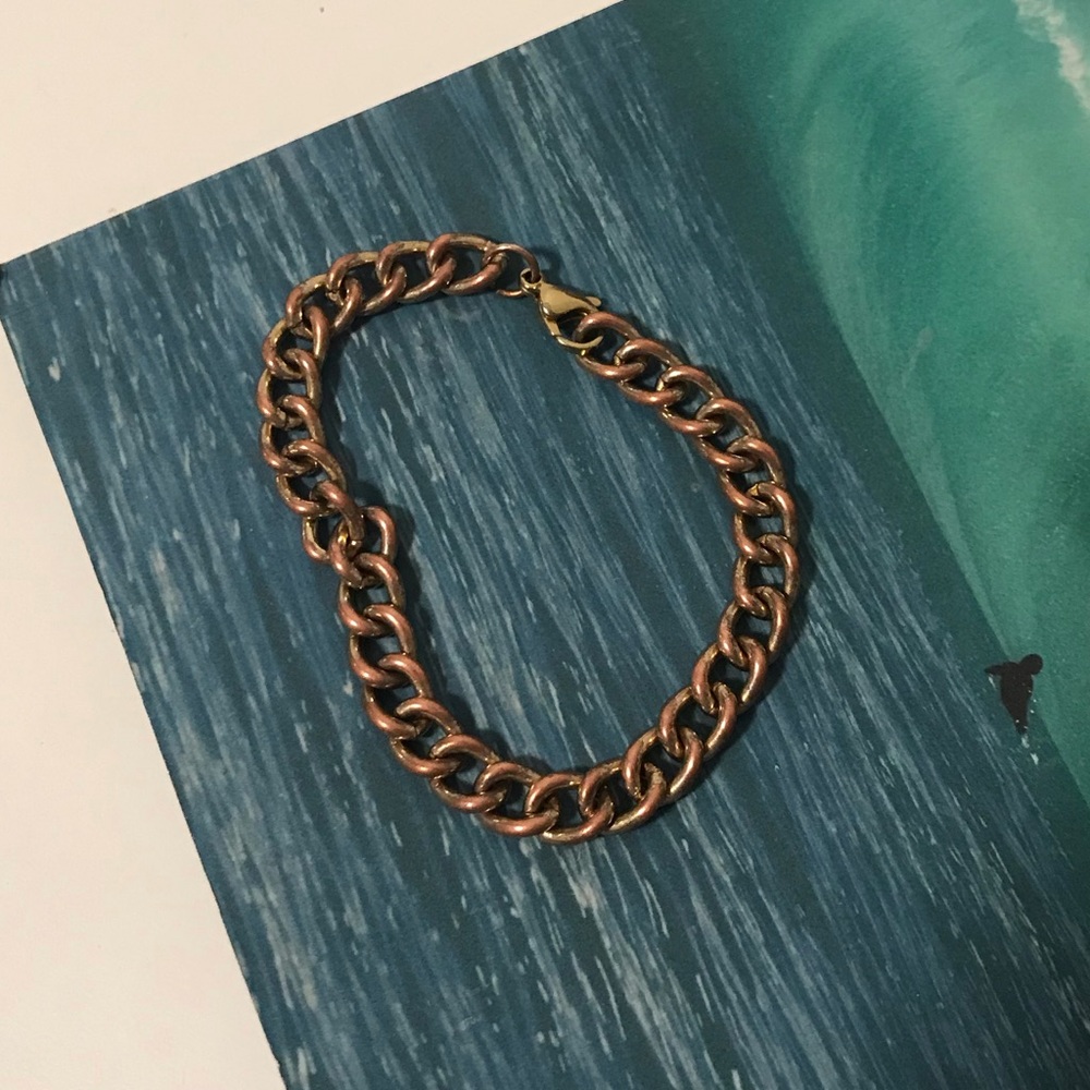 Vintage chain link bracelet | rose gold